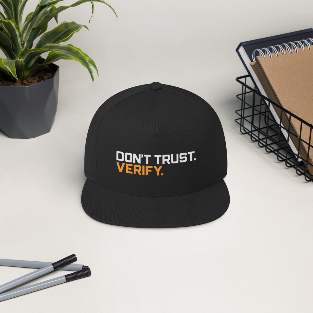 Don't Trust Verify Snapback · Black / One size